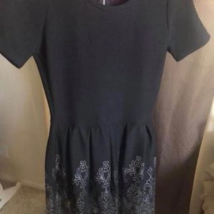 Amelia LuLaRoe dress elegant foiled dipped